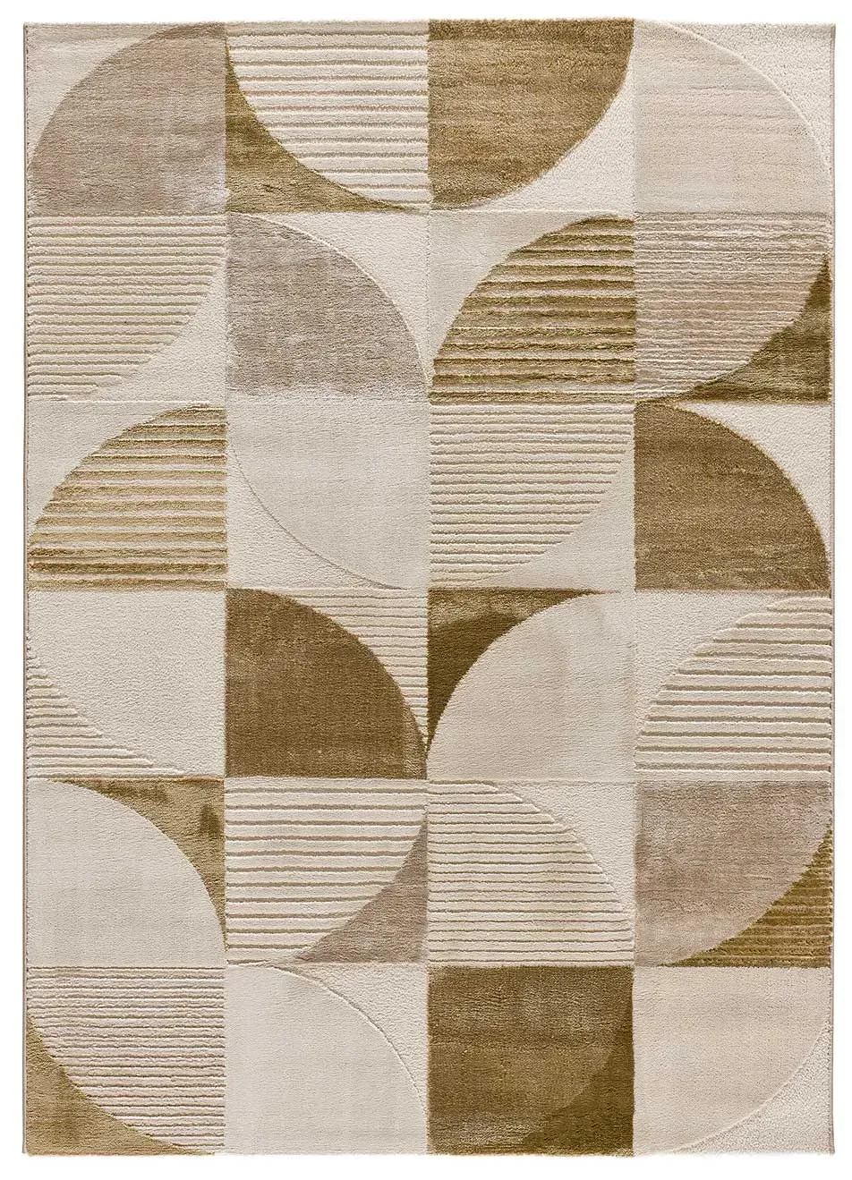 Tapis à relief moderne beige/cuivre 80x150 cm