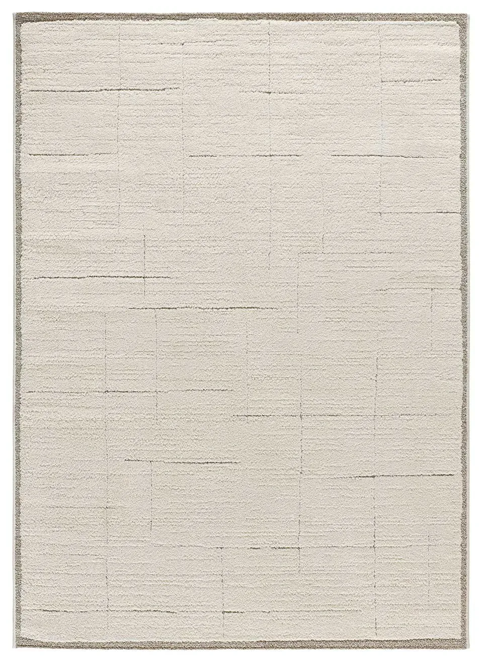 Tapis à relief scandinave crème/rouille 120x170 cm