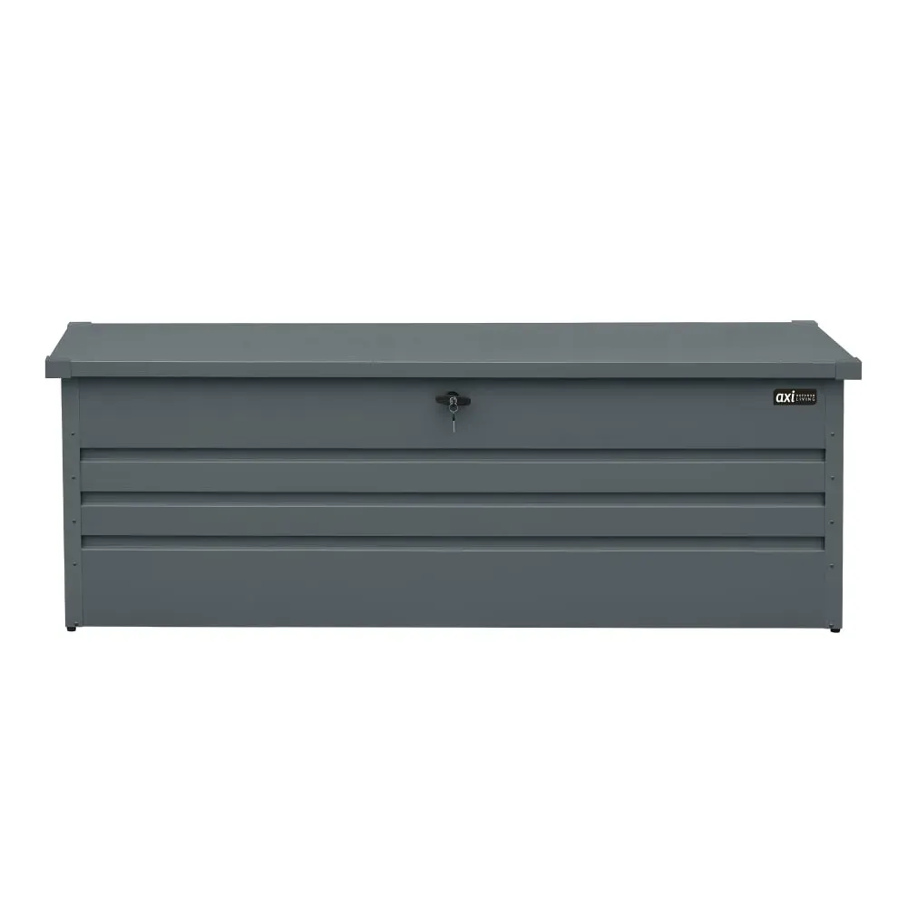 Coffre de jardin en métal anthracite 185 x 82 x 75 cm, 1 000 l
