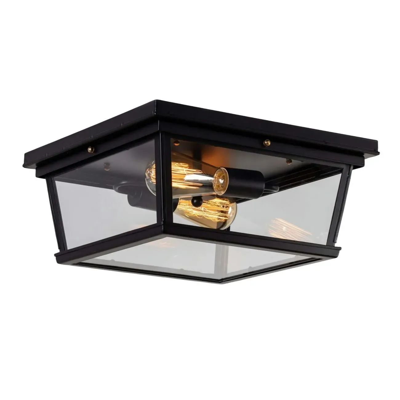 Plafonnier en verre Noir 36 cm