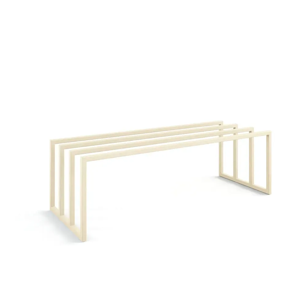 Meuble de rangement à chaussures en acier beige, 80 x 30 cm