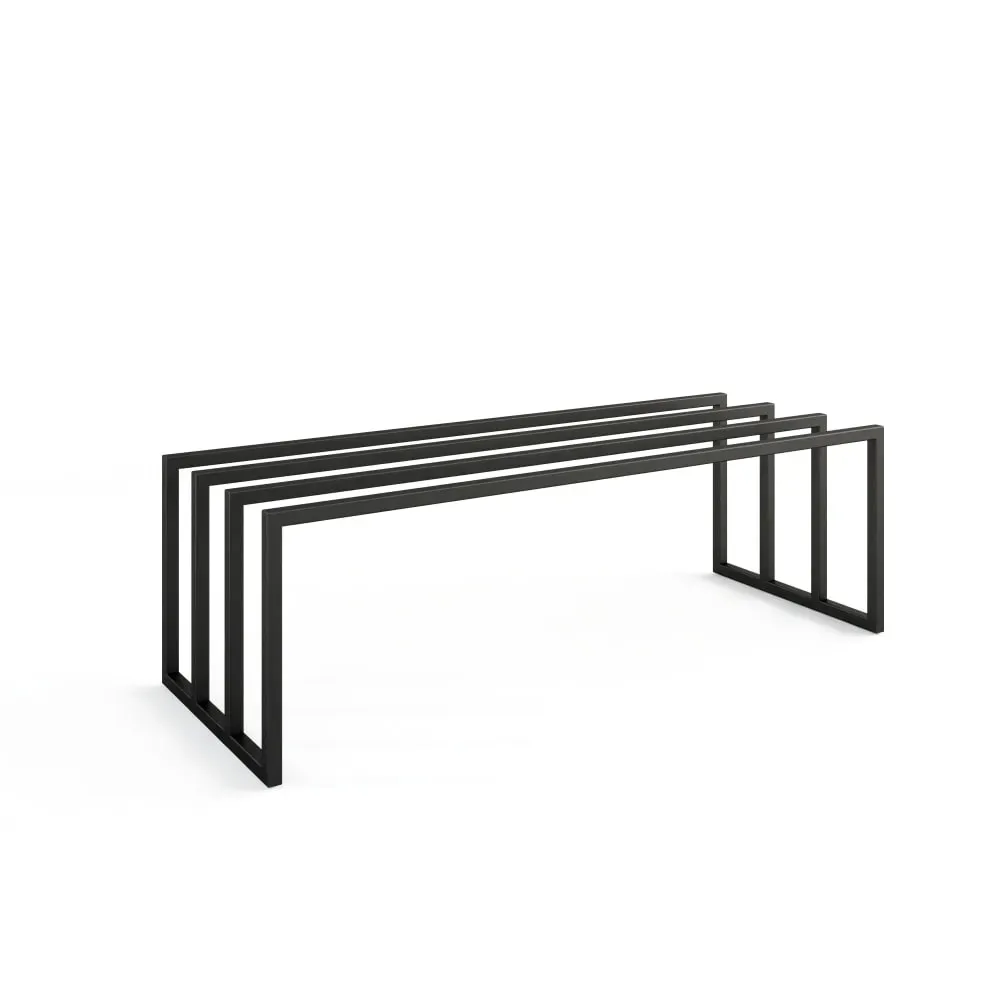 Meuble de rangement à chaussures en acier noir, 80 x 30 cm