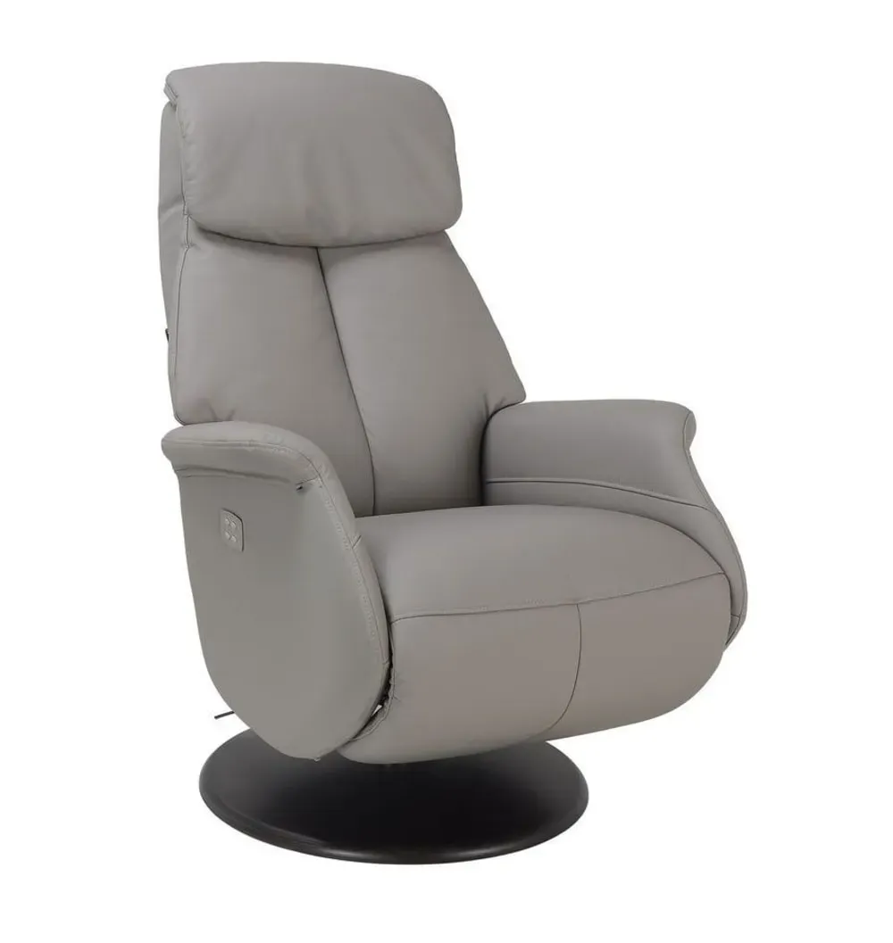 Fauteuil relax électrique en cuir deux moteurs