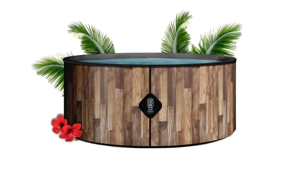 Piscine hors sol gonflable imitation bois 180cm