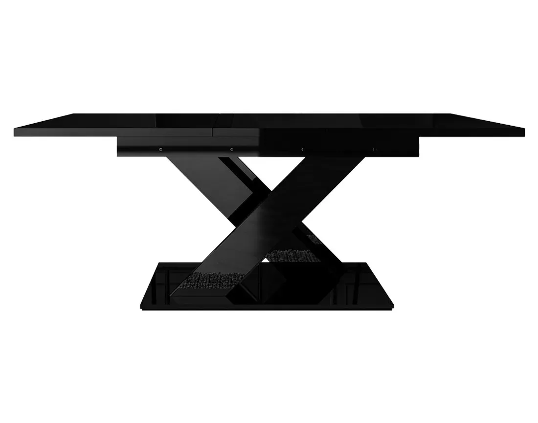Table à manger contemporain 140 cm noir