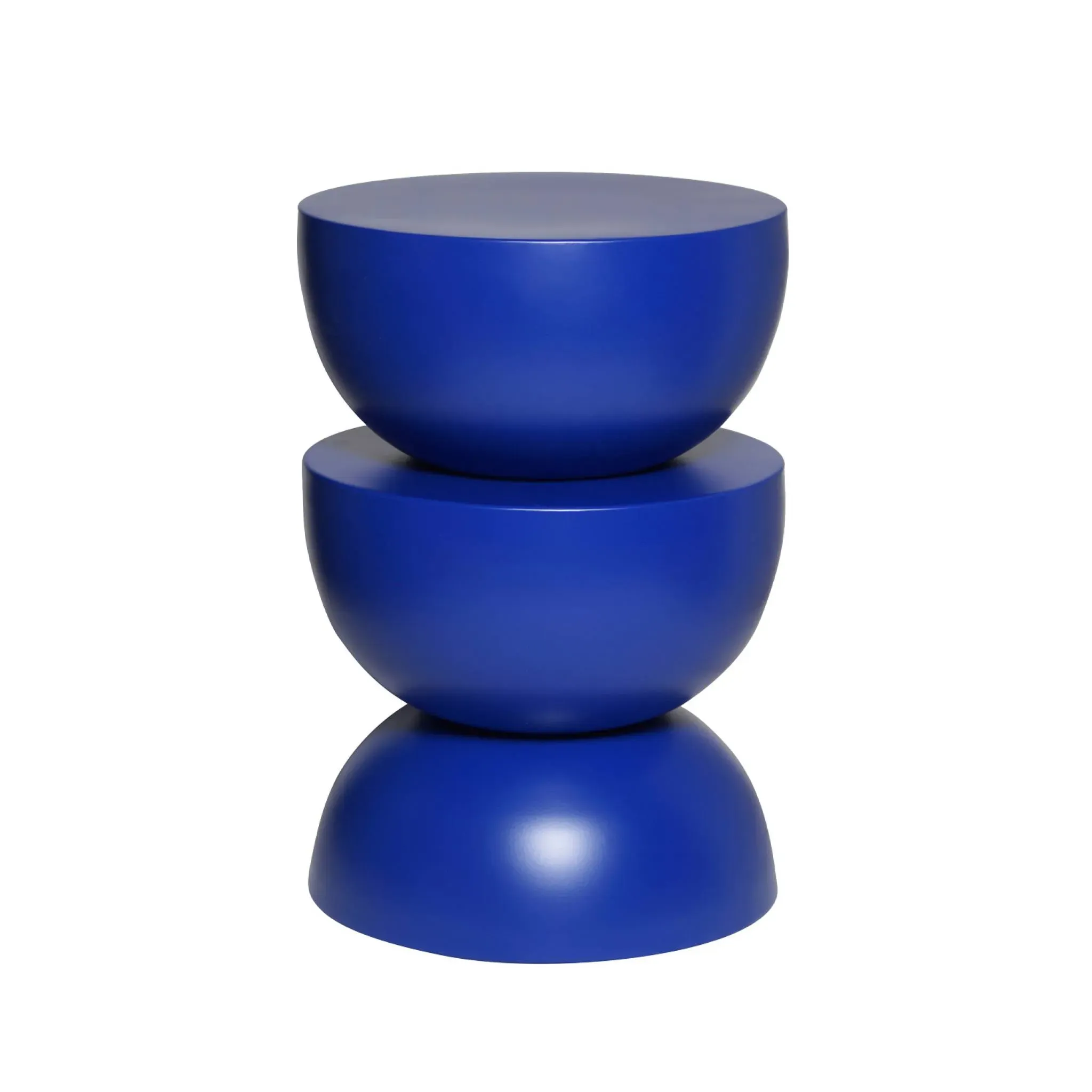 Table d'appoint en métal, bleu, bout de canapé