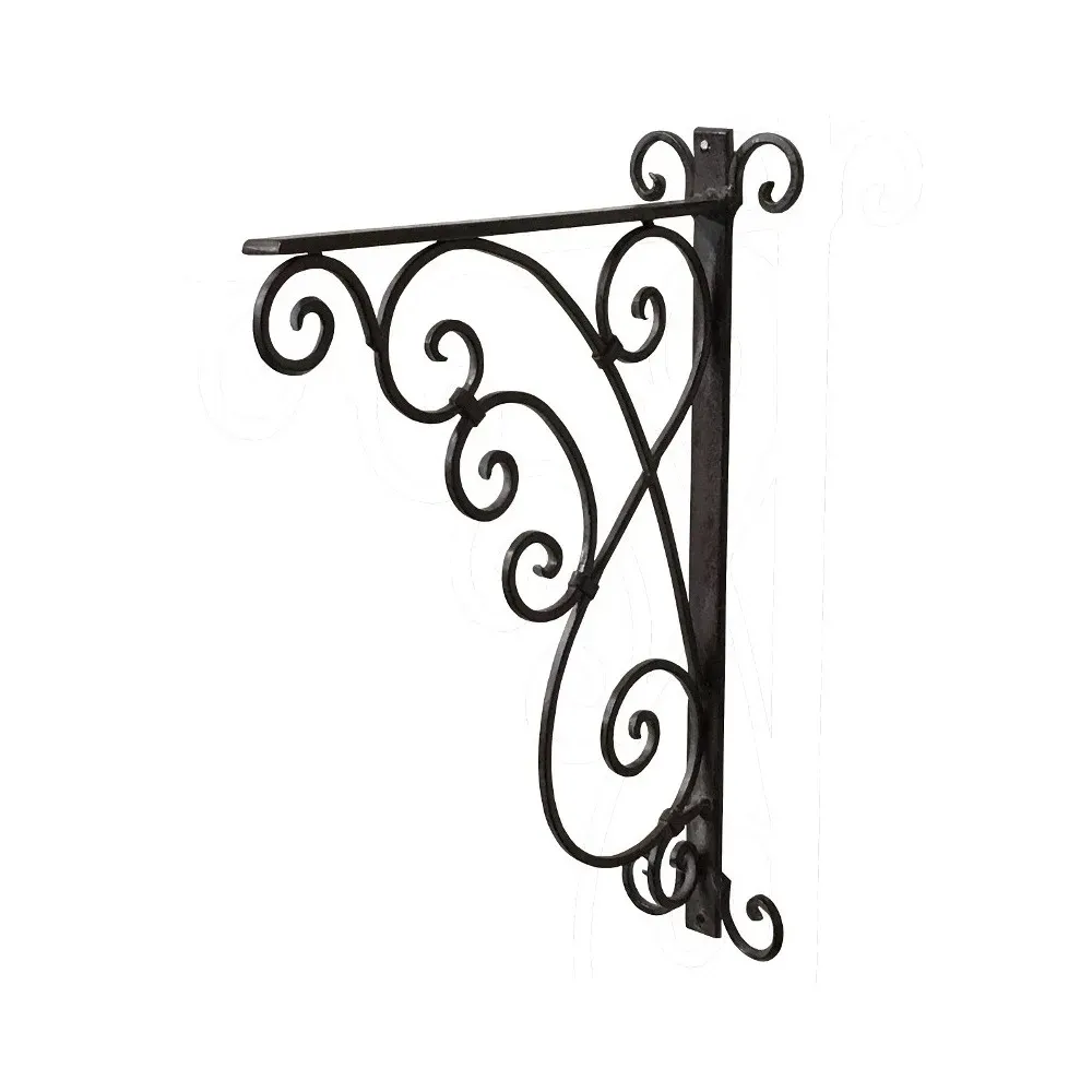 Potence en fer forgé couleur marron 25 x 36 cm