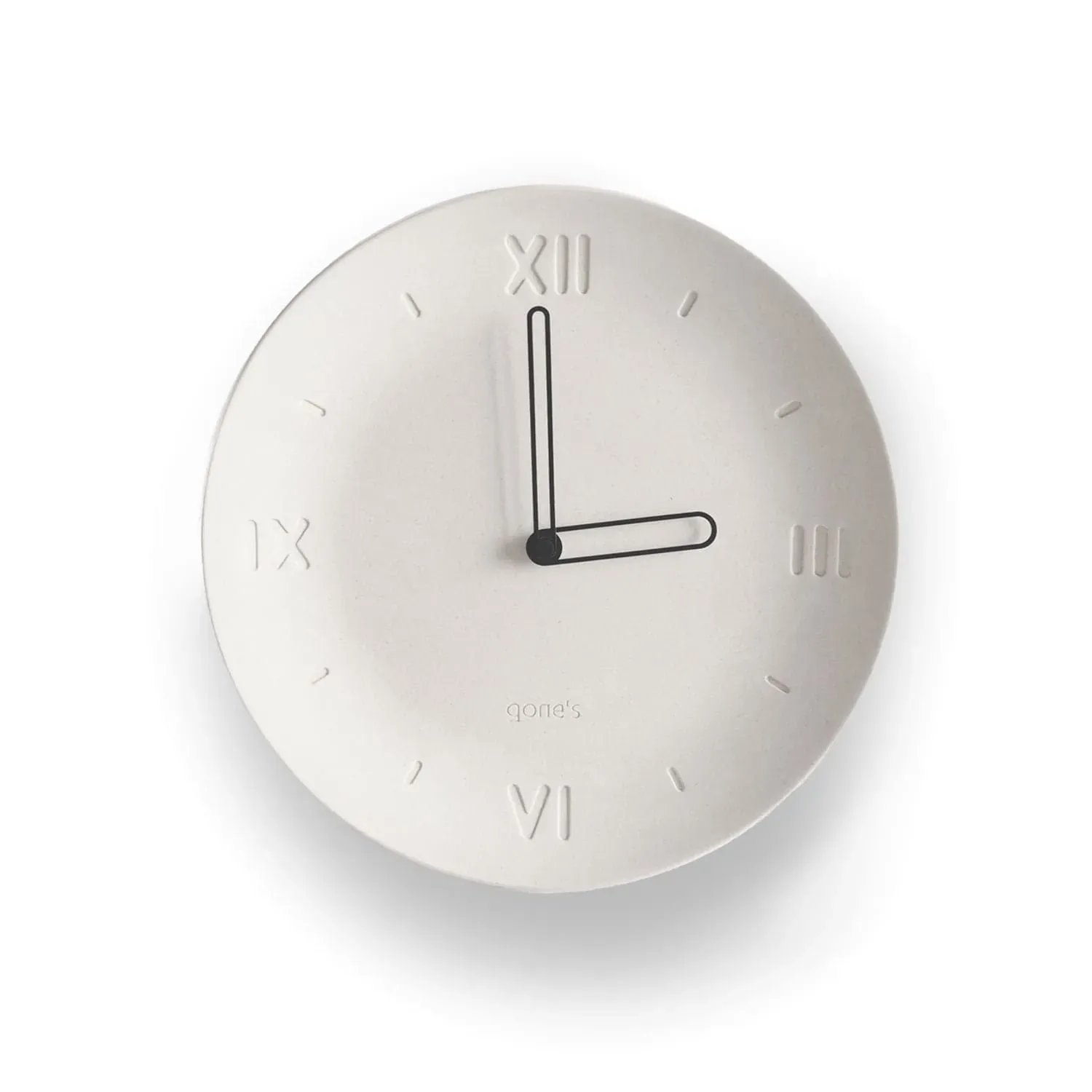 Horloge béton blanc aiguilles noires