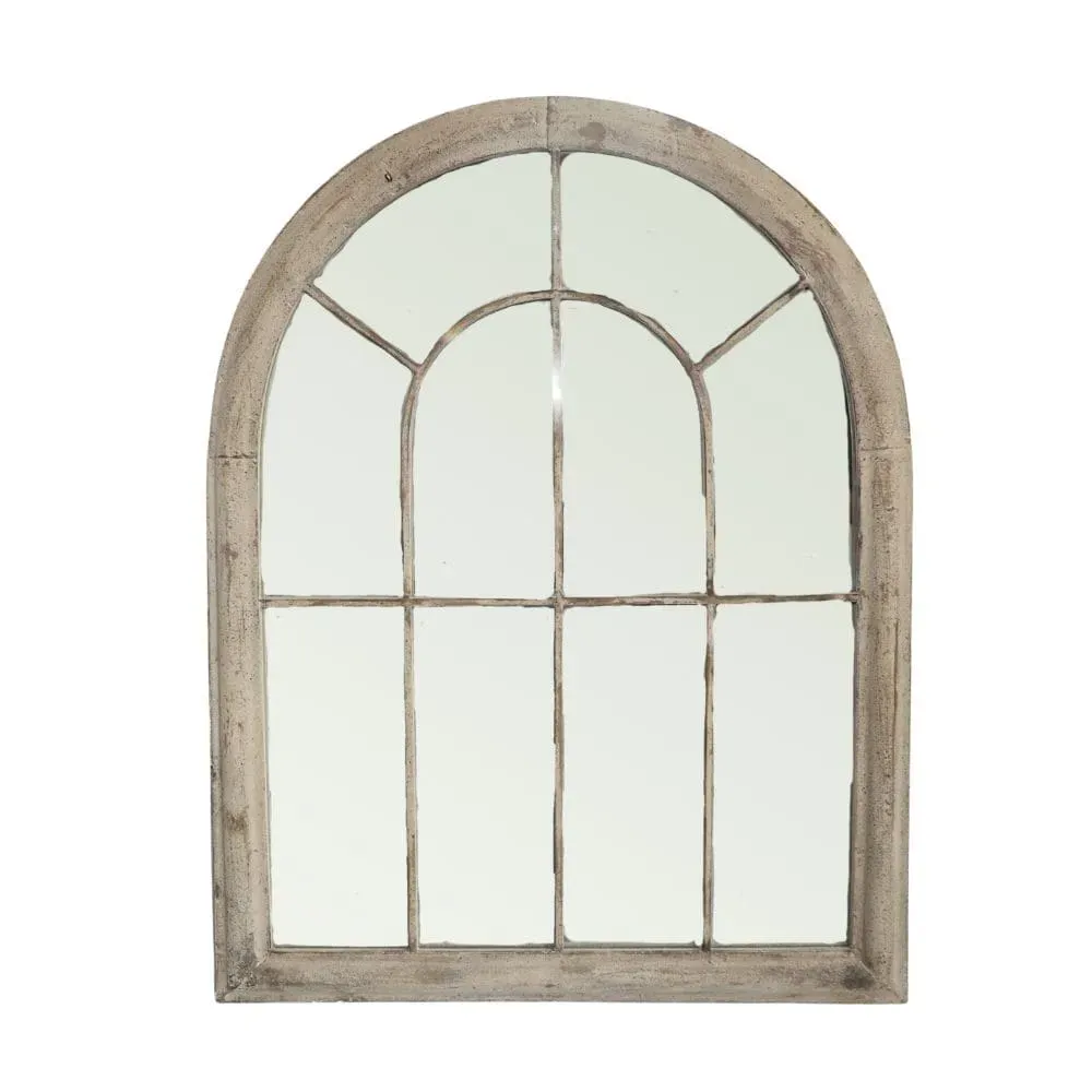 Miroir mural vintage métal antique gris fenêtre 69 x 5 x 88 cm