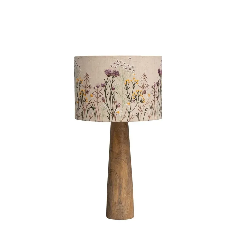 Lampe à poser en bois clair