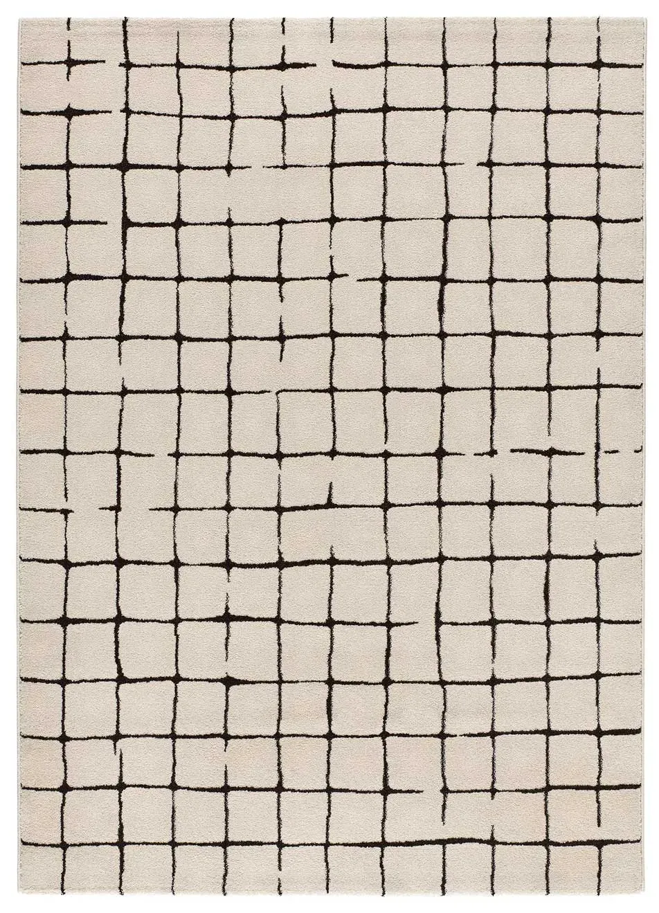 Tapis à carreaux blanc/noir 80x150 cm