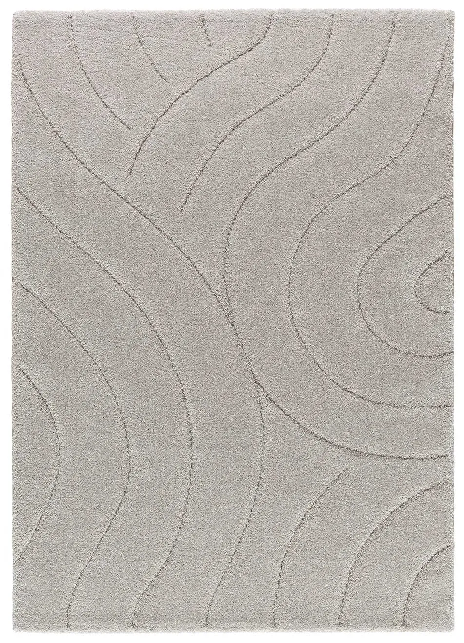 Tapis descente de lit shaggy gris 60x120 cm