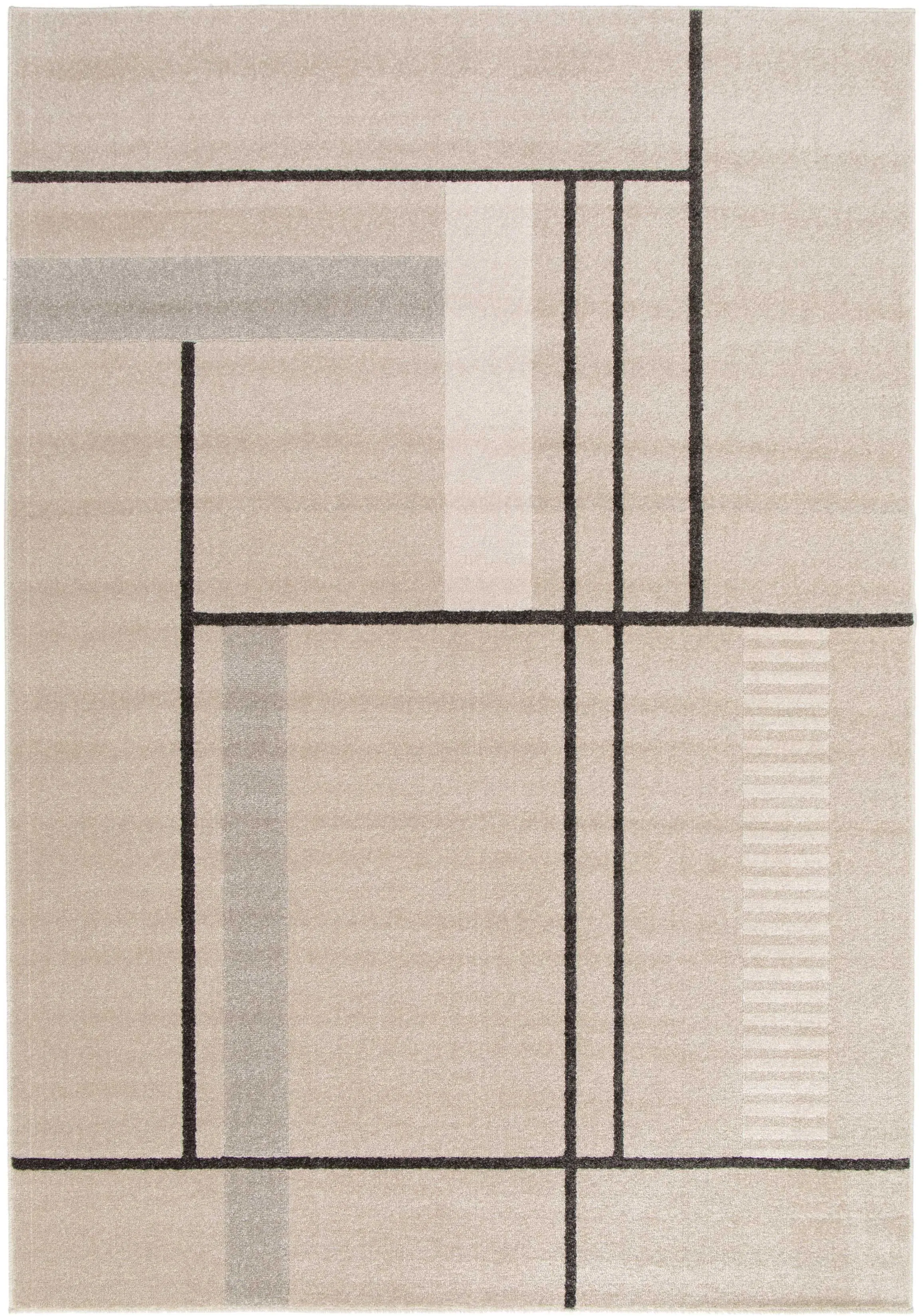 Tapis géométrique beige 80x150 cm