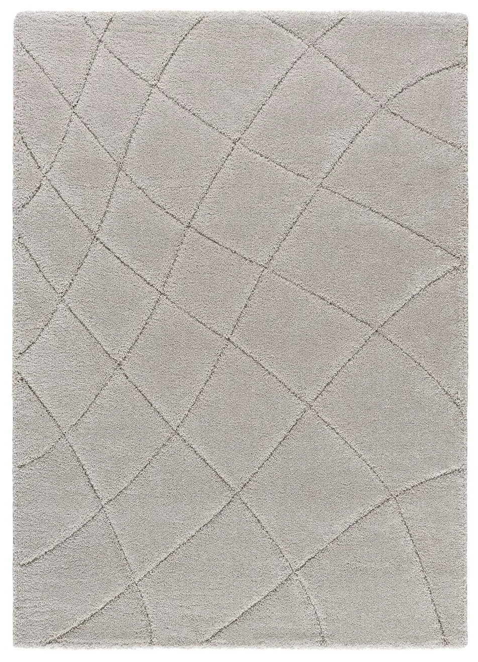 Tapis descente de lit shaggy gris 60x120 cm