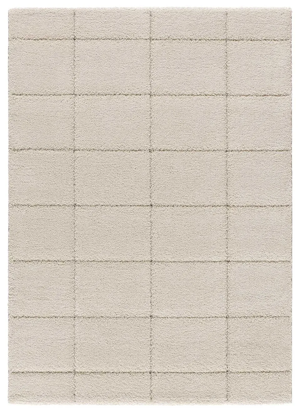 Tapis à relief shaggy crème 133x190 cm