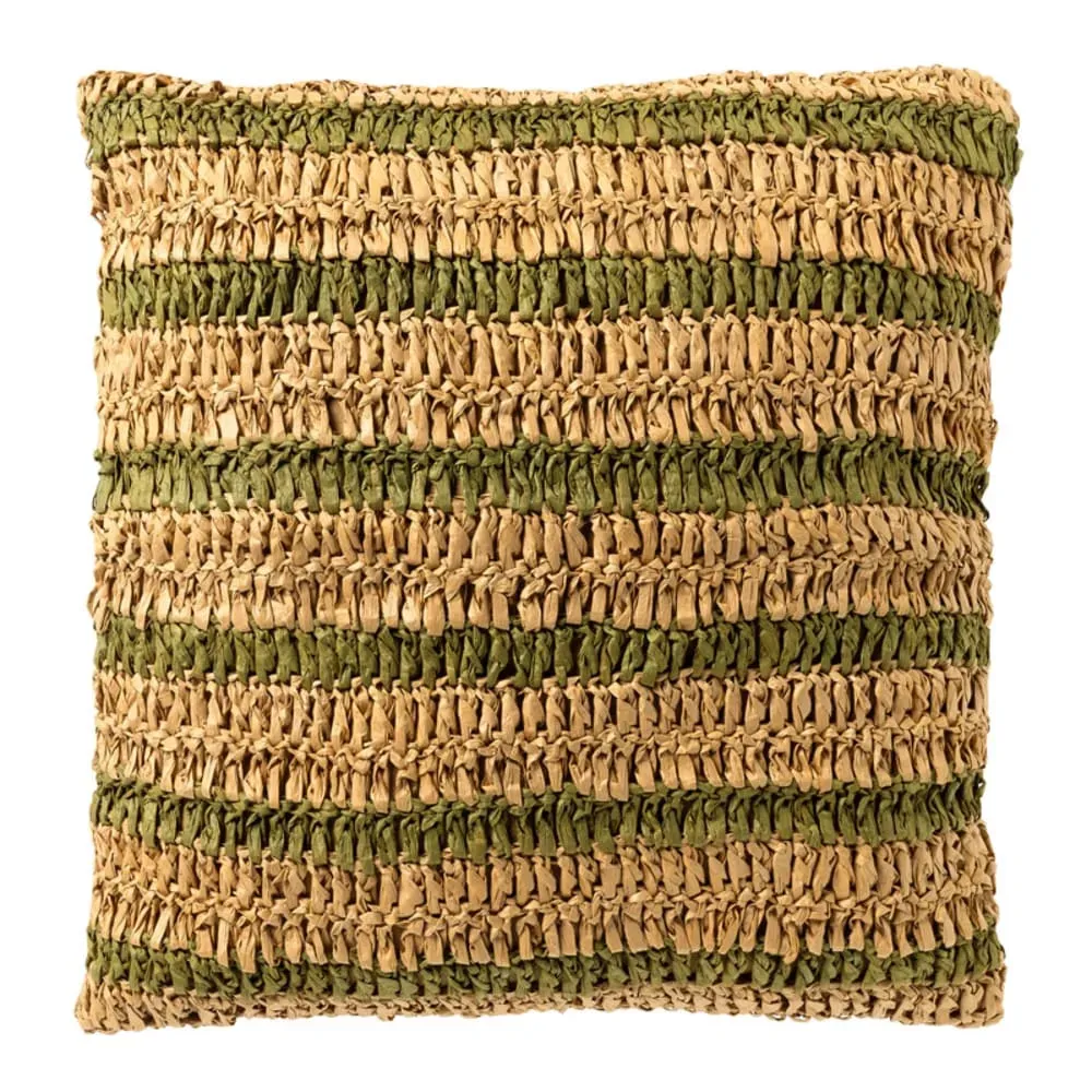 Coussin Vert 45x45 cm Rayé