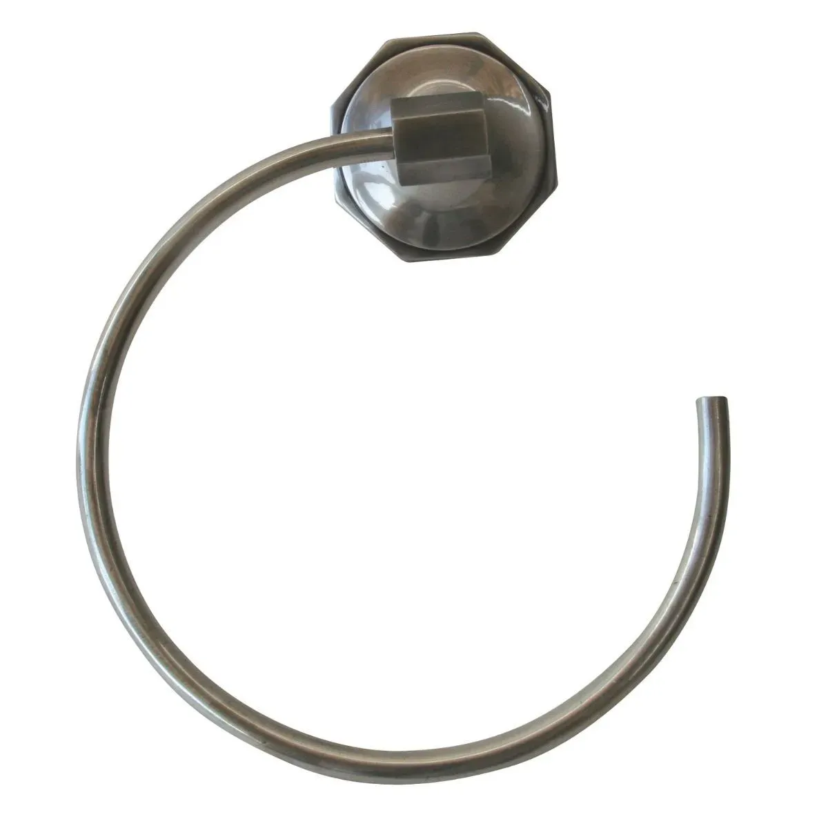 Porte-serviettes en laiton finition argent vieilli - H15 cm