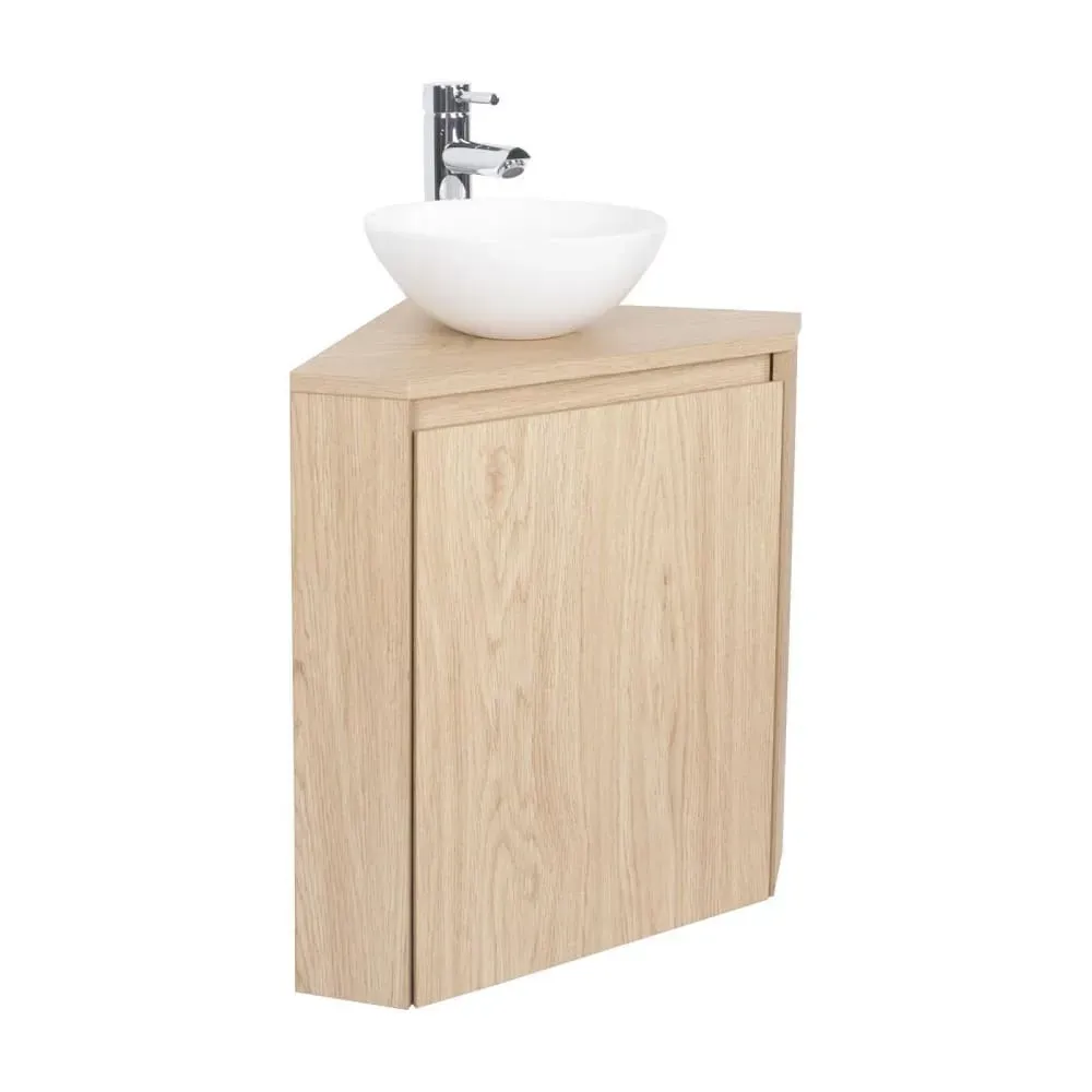 Meuble lave-mains d'angle  + vasque + robinet