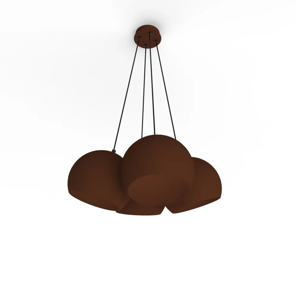 Suspension en métal marron E27