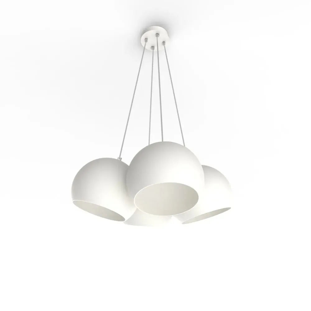 Suspension en métal blanc E27