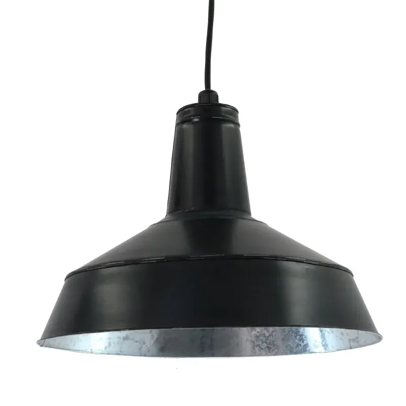 Suspension extérieur en acier galvanisé noir D.38cm