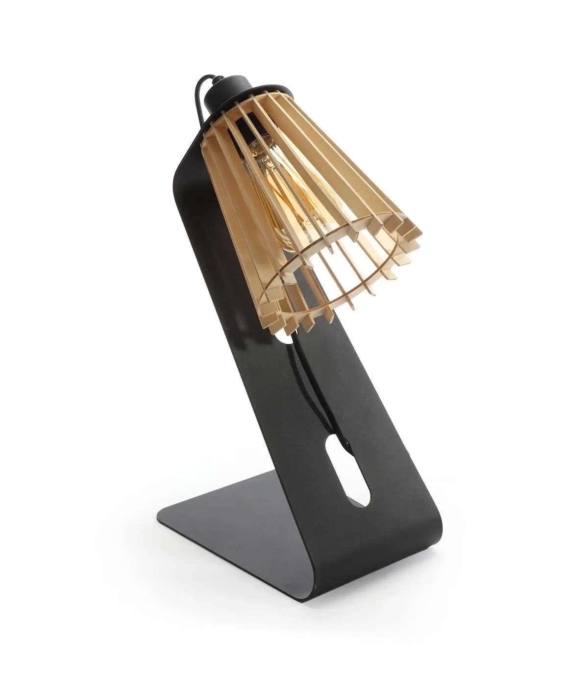 en bois / liège noir, h. 40 cm