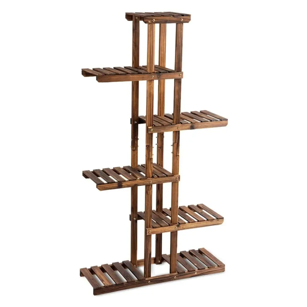 Étagère à fleurs Verticale en bois 7 tablettes 75x25x140,5cm