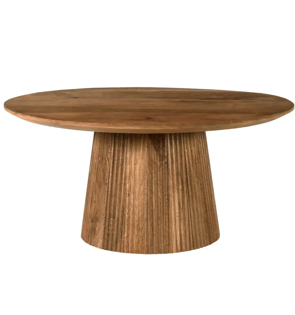 Table basse ronde D.80 cm en Manguier massif