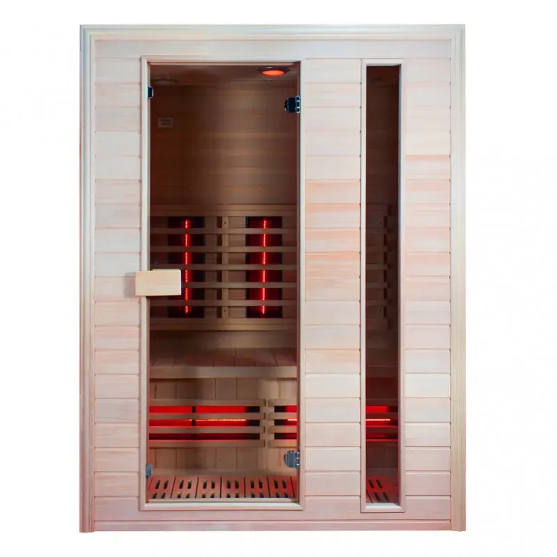 Sauna infrarouge pour 3 personnes en bois 150x100x200 cm