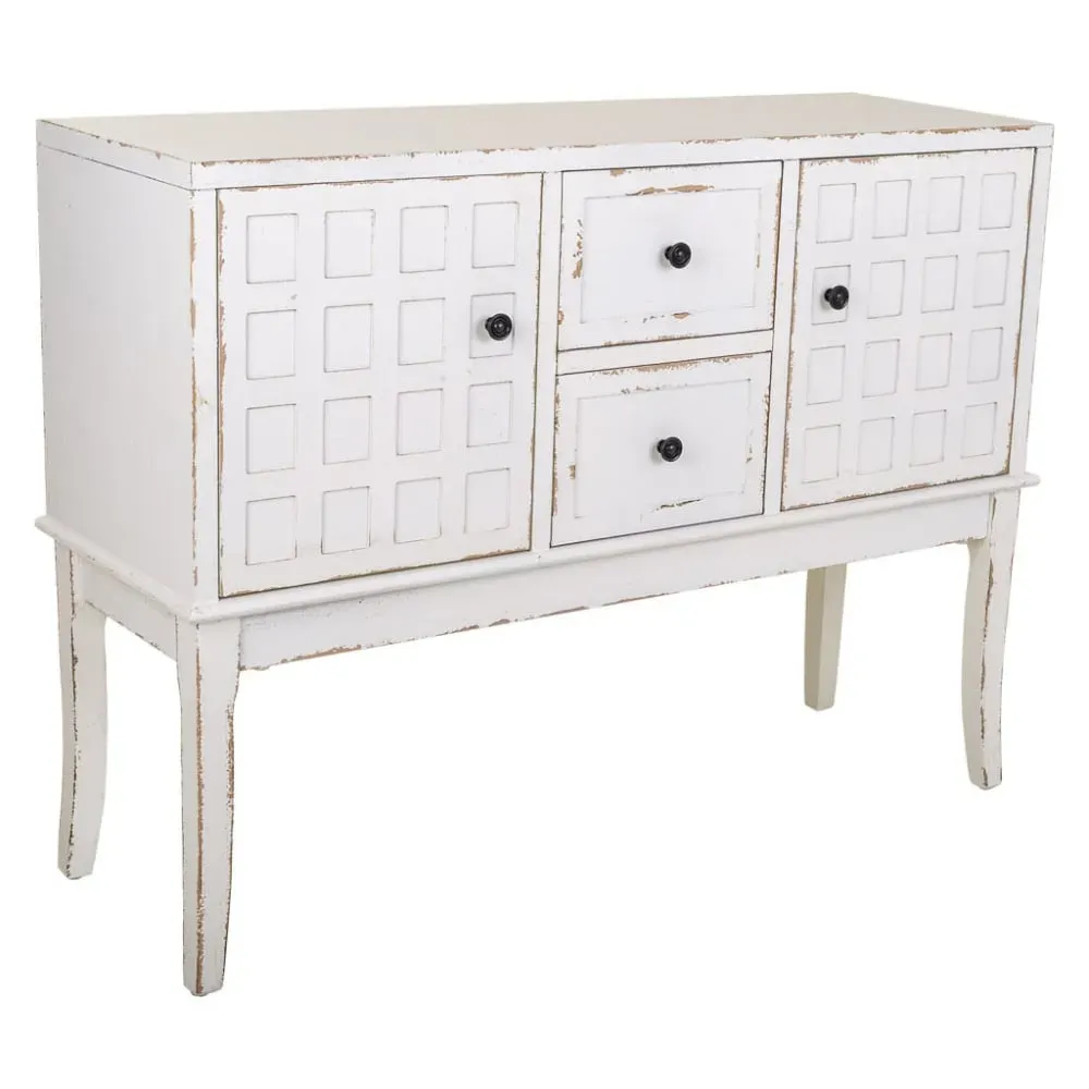 Console en bois blanc 108x36x82h
