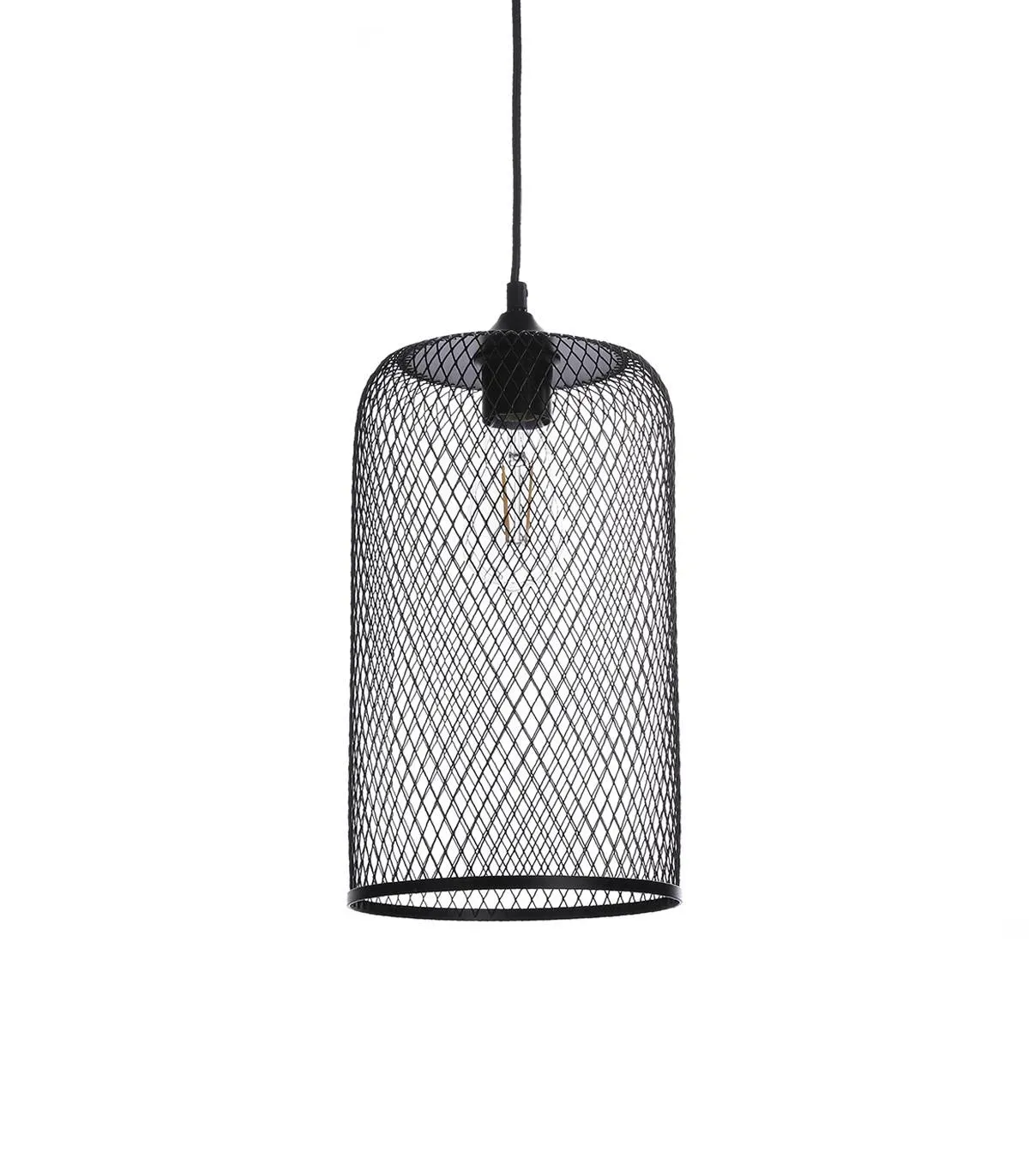 suspension en métal noir, d. 20 cm