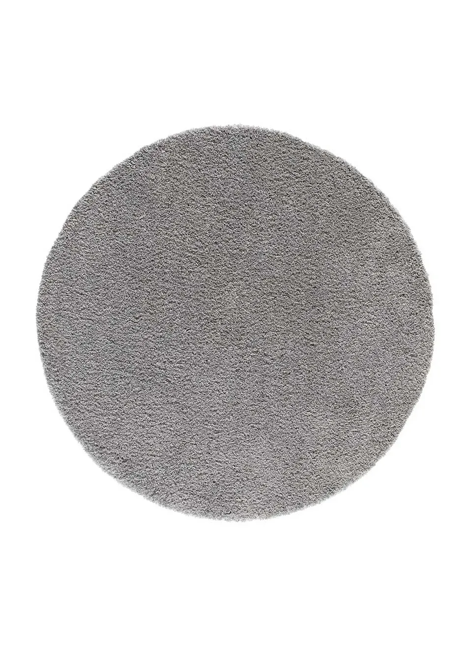 Tapis rond shaggy argent  130x130 cm