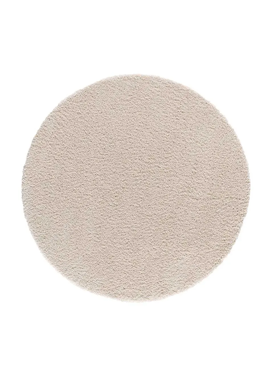 Tapis rond shaggy blanc  130x130 cm