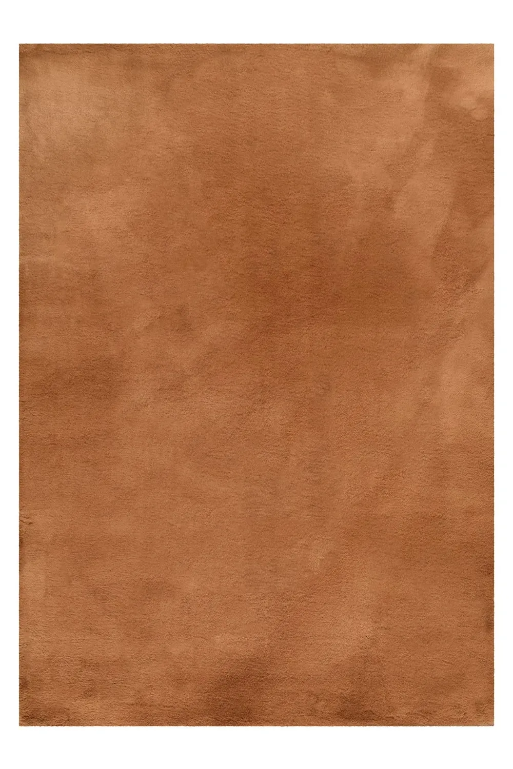 Tapis imitation fourrure lapin doux tufté cuivré 60x90