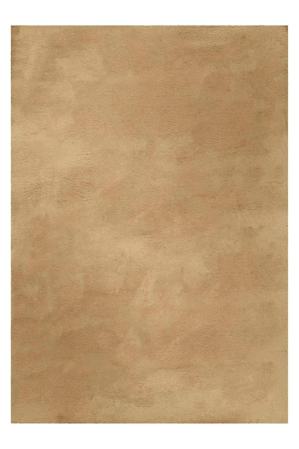 Tapis imitation fourrure lapin doux tufté beige caramel 80x150