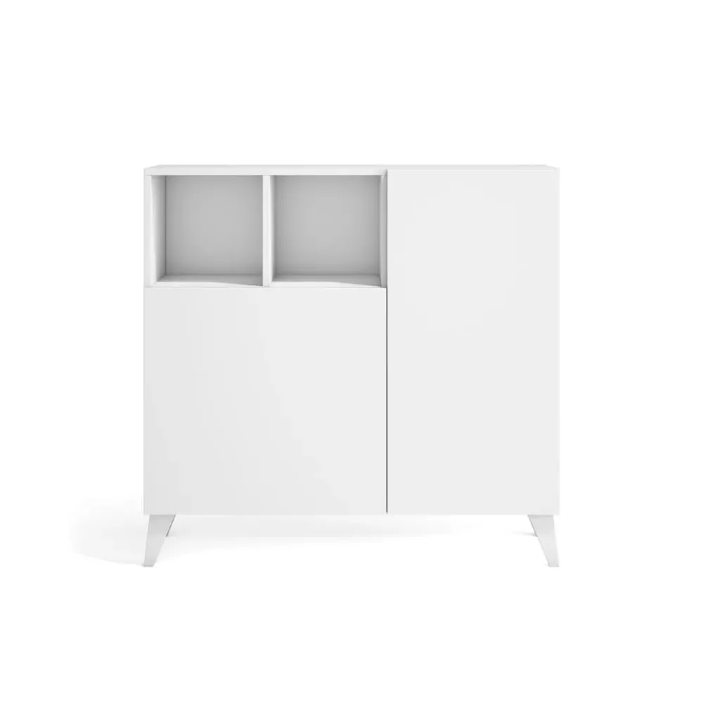 Meuble à chaussures en mélamine blanc 87x90x27 cm