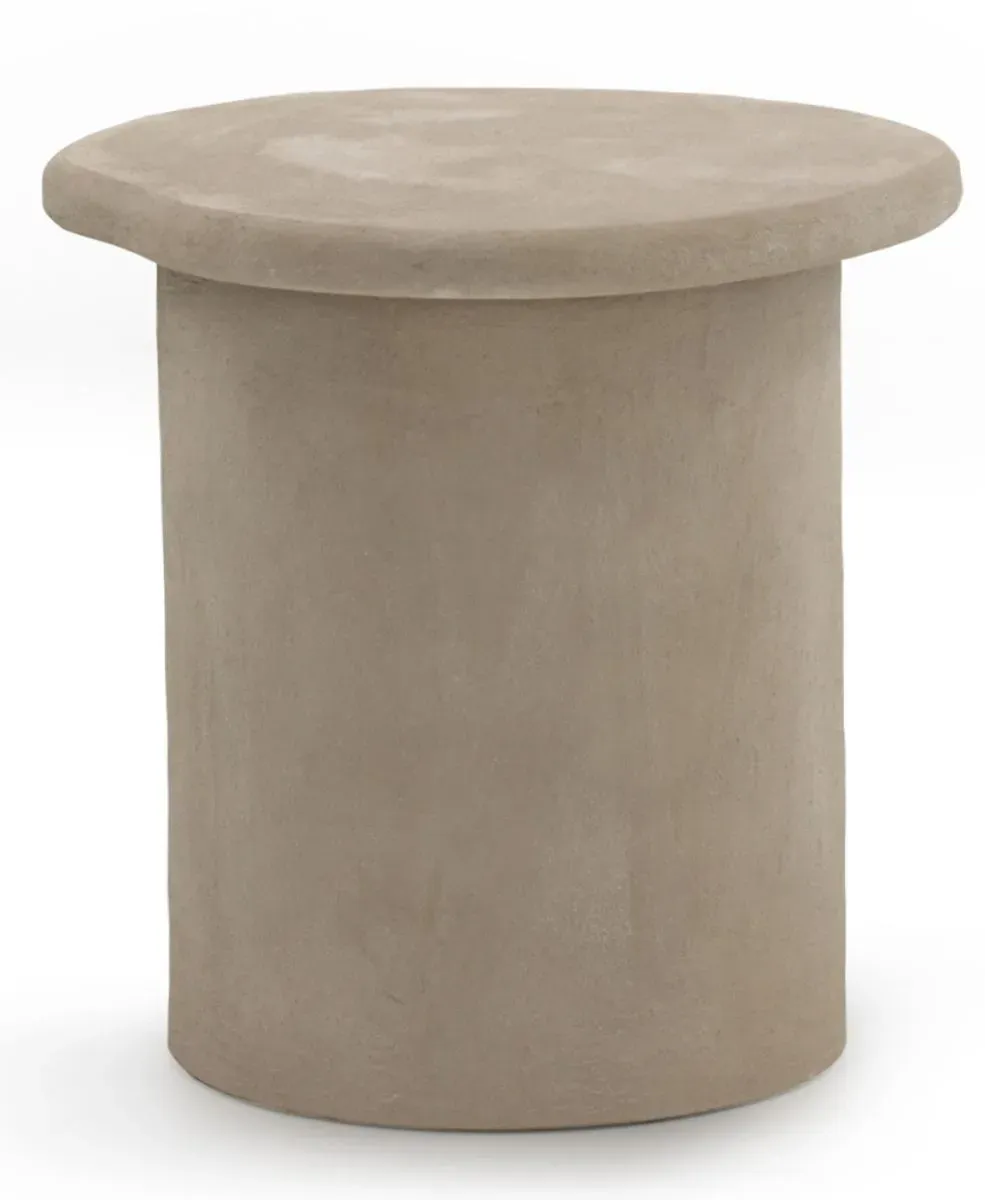 Table basse en polyrésine couleur ciment sable