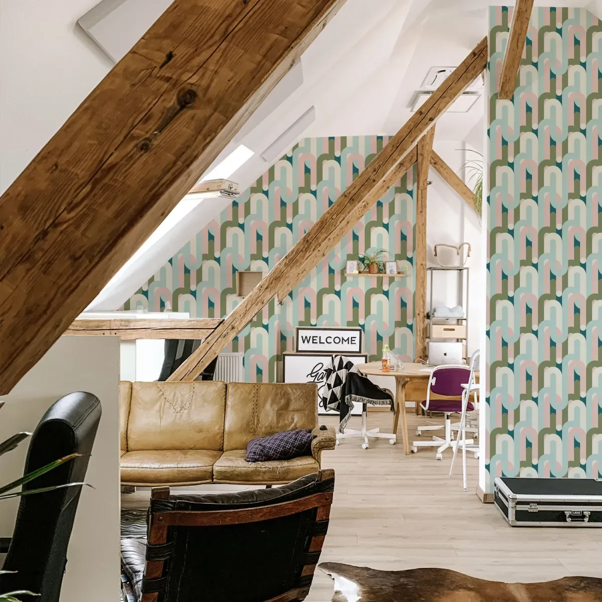 Papier peint panoramique salamanca vert 525x250cm