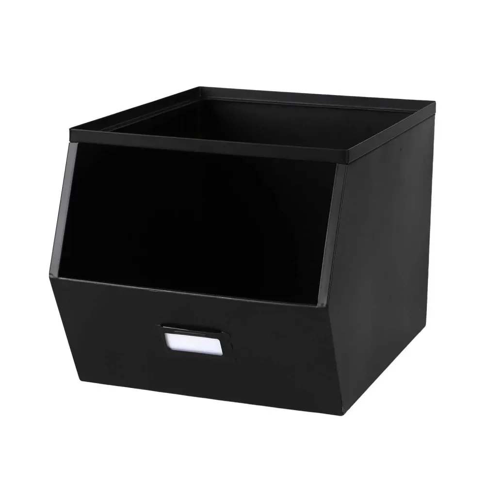Casier de rangement avec étiquette noir