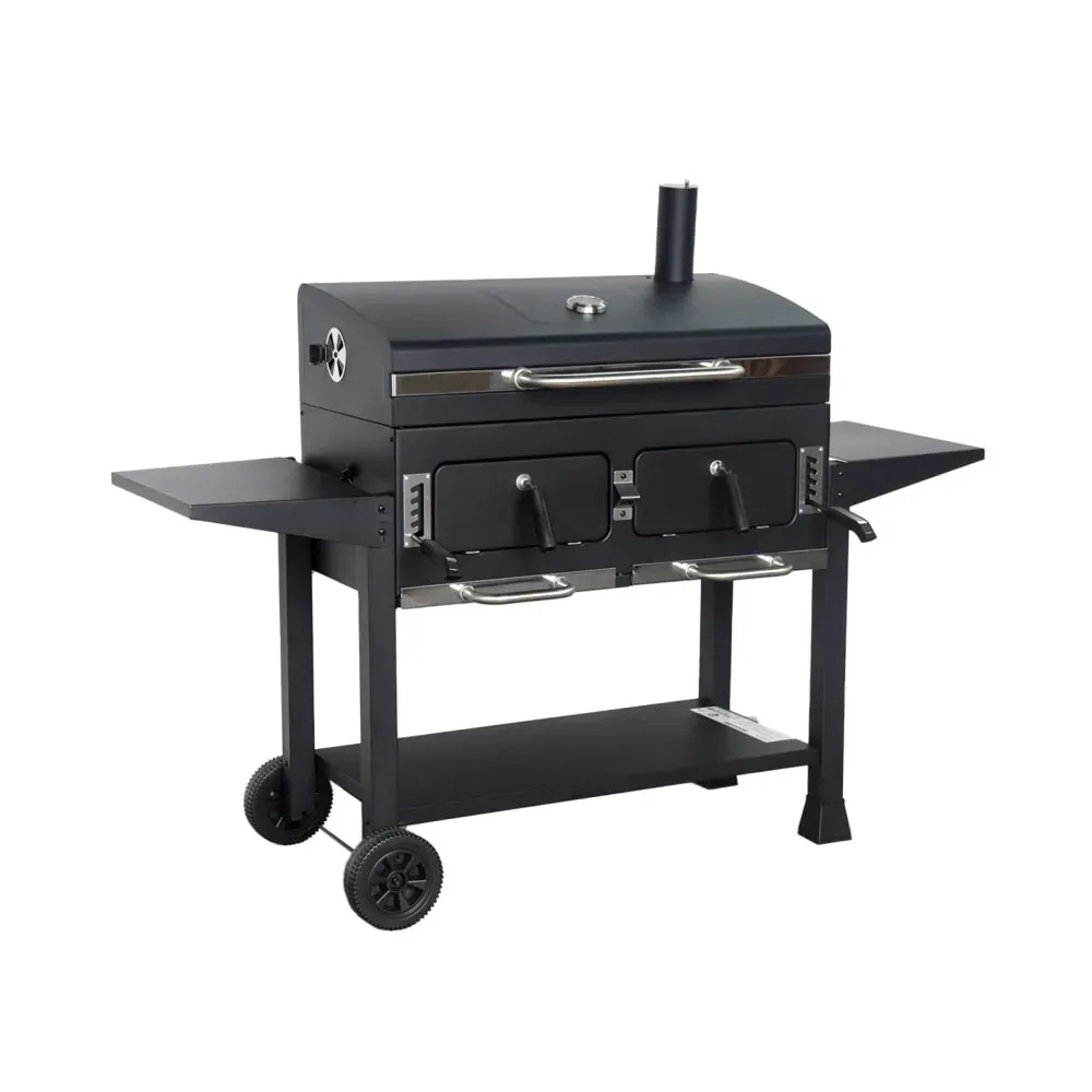 Barbecue grill charbon de bois - bernard xl, noir