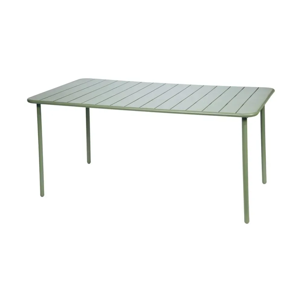 Table de jardin métal 6-8 places, vert