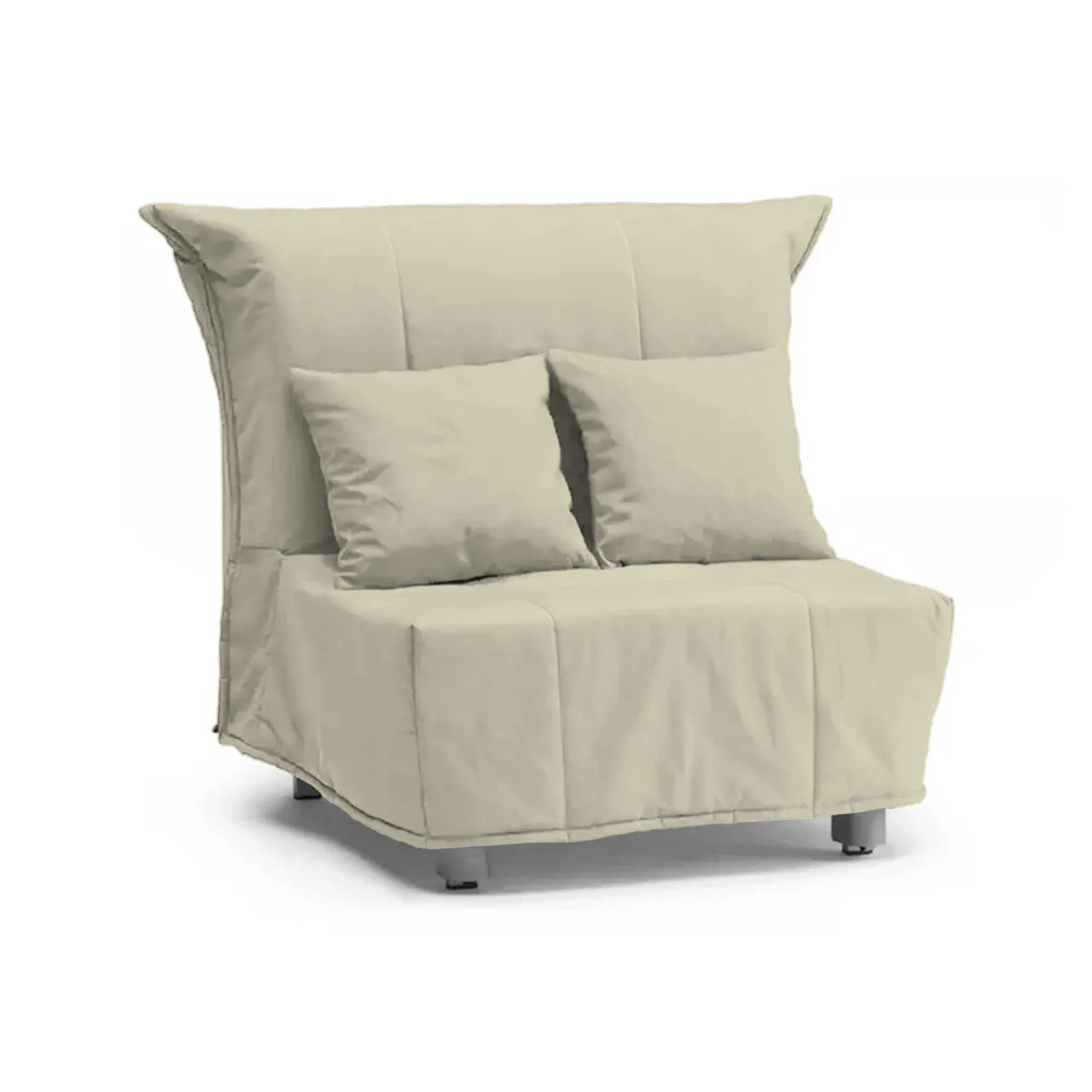 Fauteuil en tissu beige 85x90h85 cm