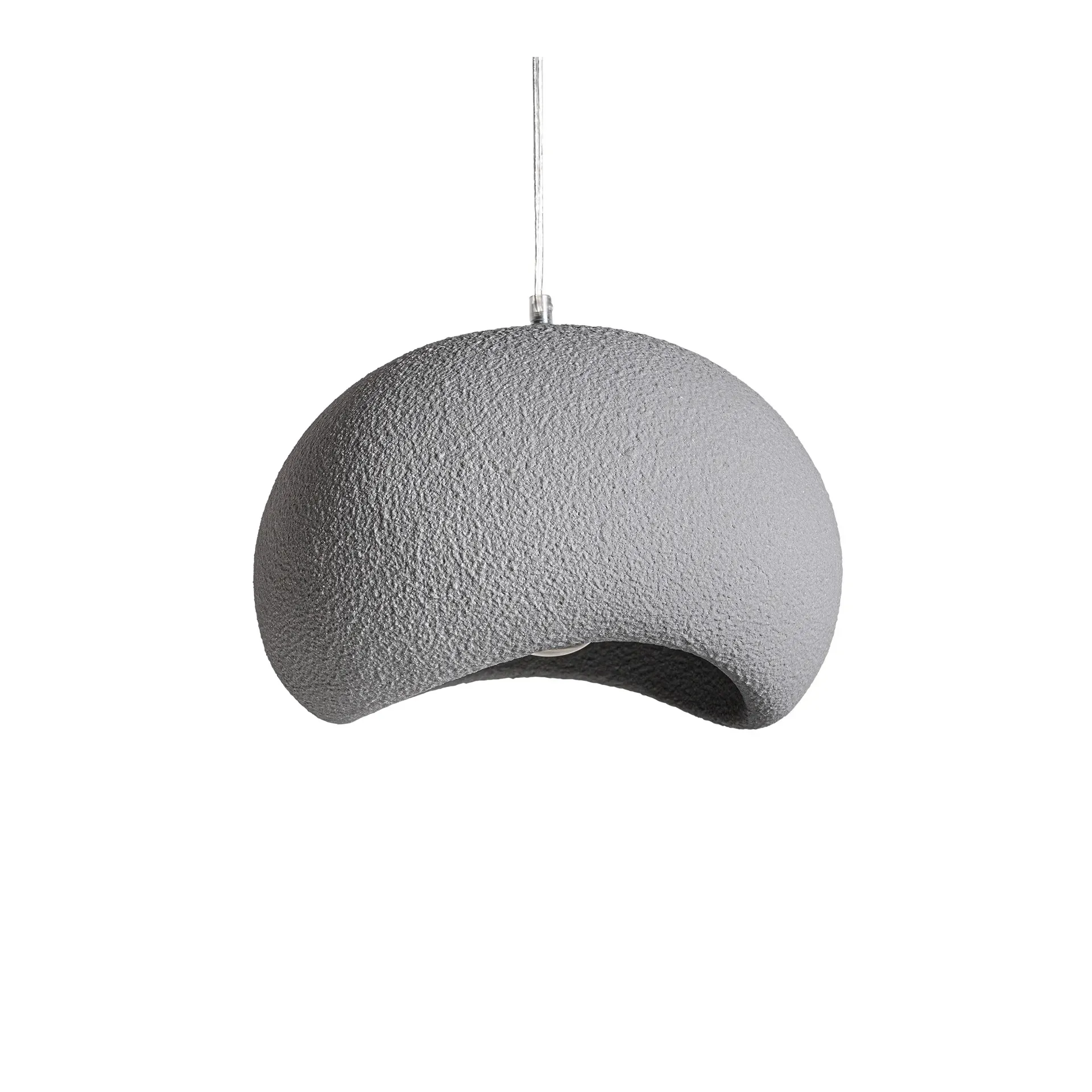 Lustre en ciment résine gris  en 40x40x35 cm