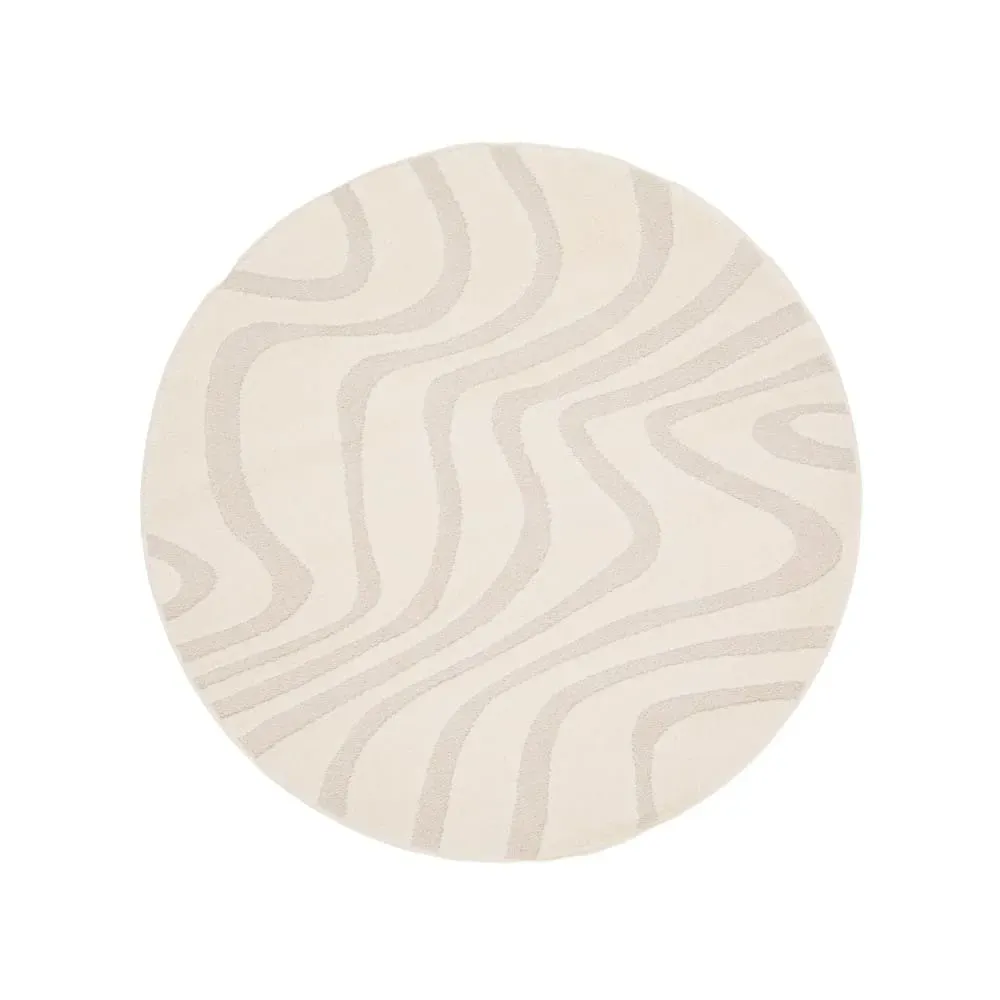 Tapis rond - ø160cm Écru Polypropylène