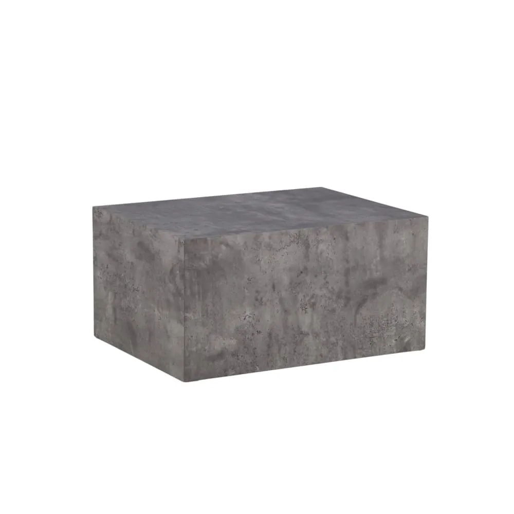 Table basse effet bois de couleur gris foncé