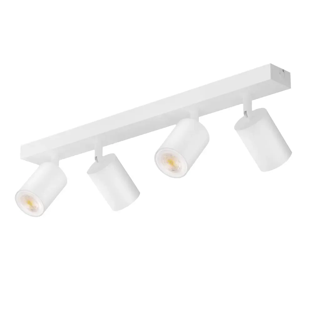 Spot de plafond en métal, 4 x GU10, blanc