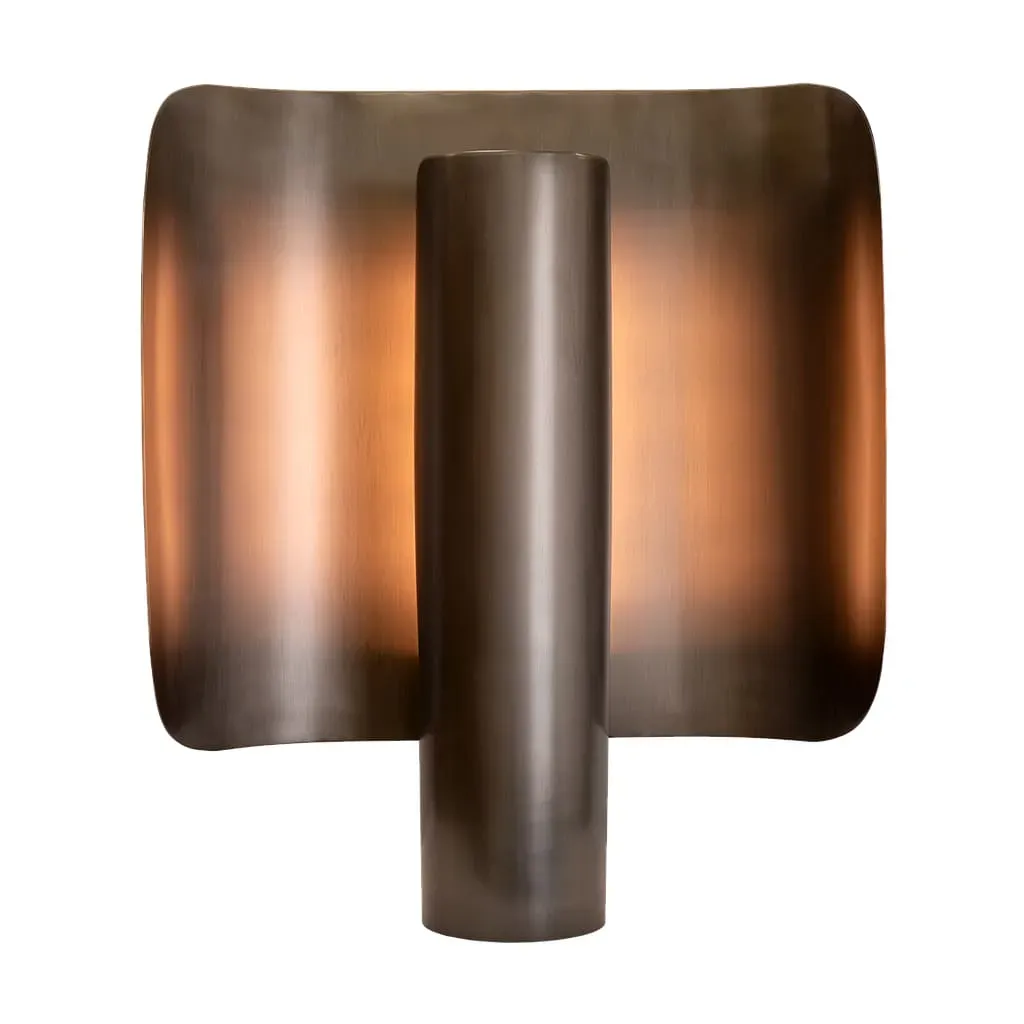 Lampe de table en métal nervuré, noir, 42 ​​x 50 x 13 cm
