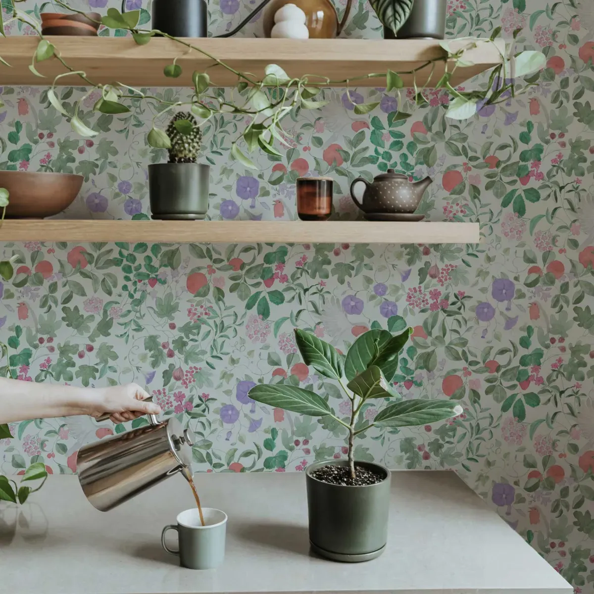 Papier peint panoramique liberty délicat couleurs 525x250cm