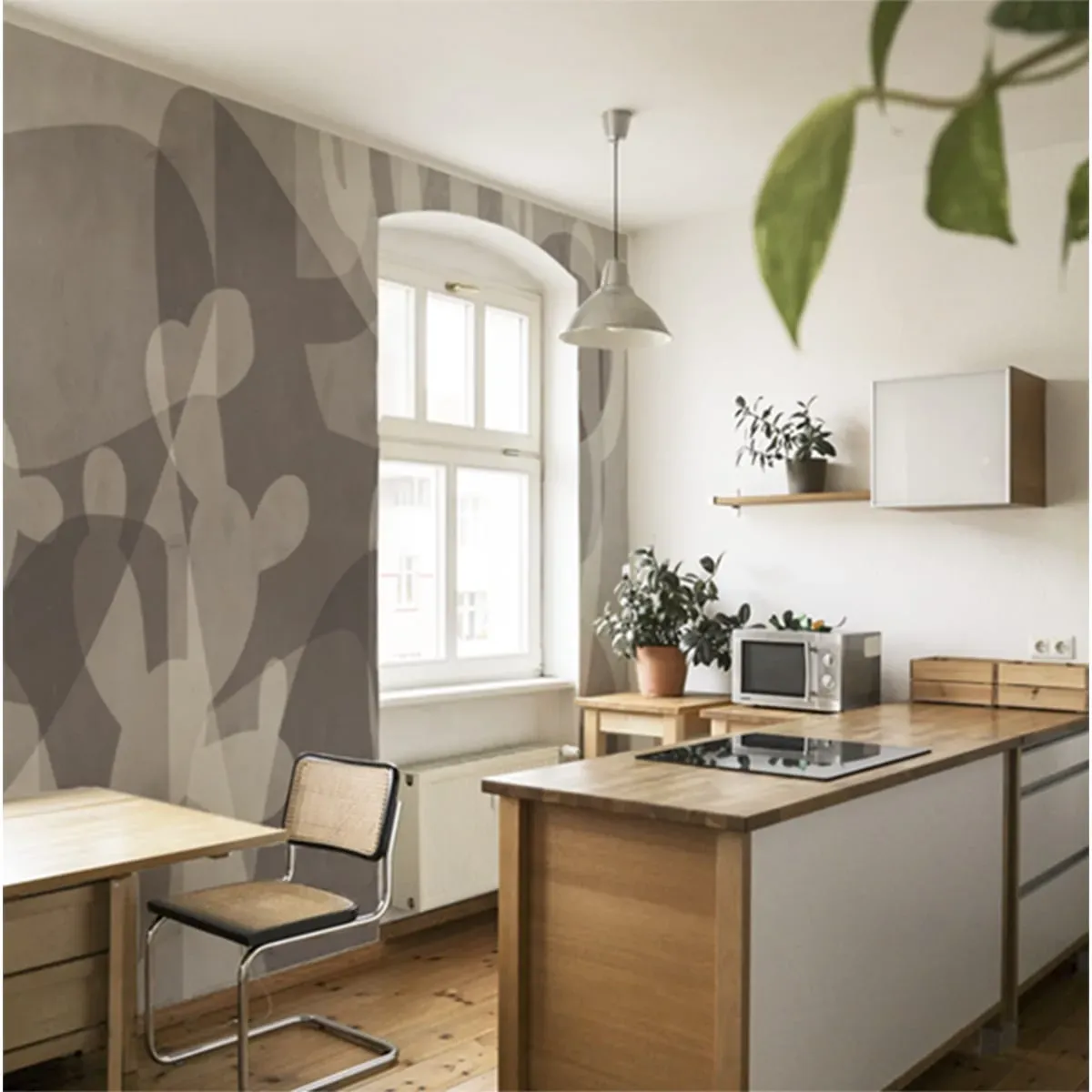 Papier peint panoramique cactus gris foncé 375x250cm