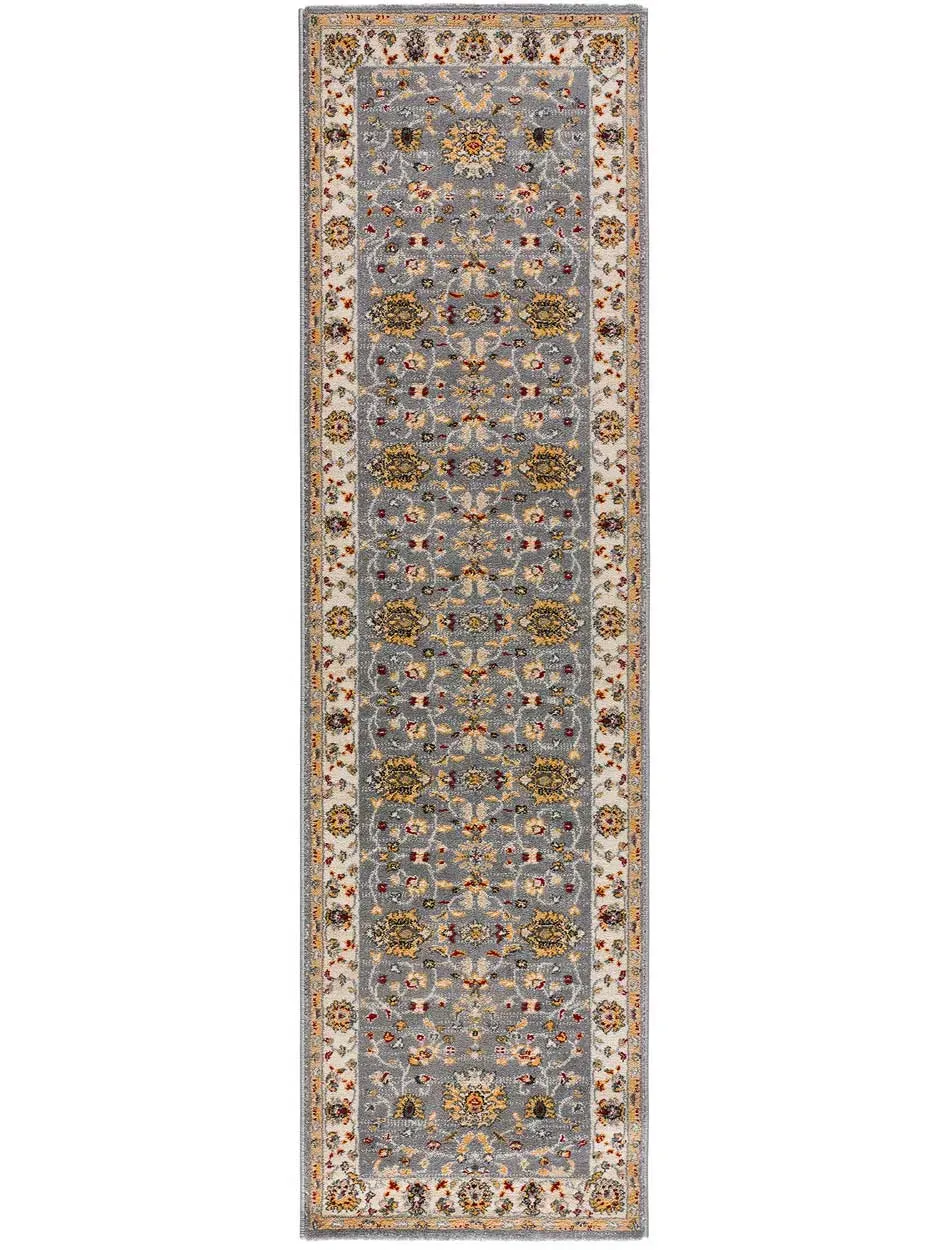 Tapis de couloir classique argent 67x250 cm